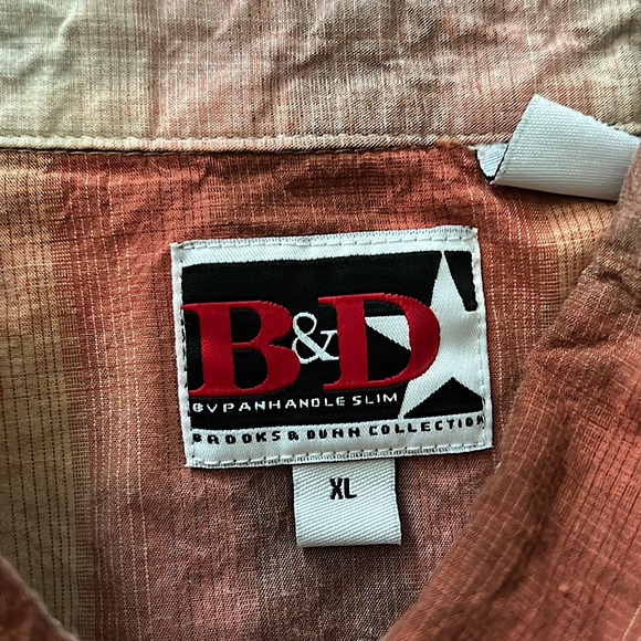 Brooks & Dunn Panhandle Slim Plaid Long Sleeve Button Shirt Top **Sz XL**🌸🌸 - Picture 4 of 4